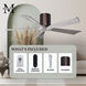 Atlas Irene-5H 60 inch Brushed Bronze with Barn Wood Tone Blades Flush Mount Paddle Fan